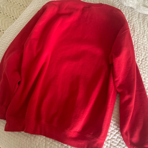 GILDAN "ASK YOUR MOM IF I"M REAL" XMAS  SANTA SWEATSHIRT LARGE - Picture 7 of 10